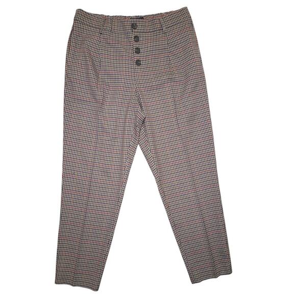 Zara Plaid Checkered Button Front Trousers – Size L (EUR/USA/MEX) - Picture 1 of 8